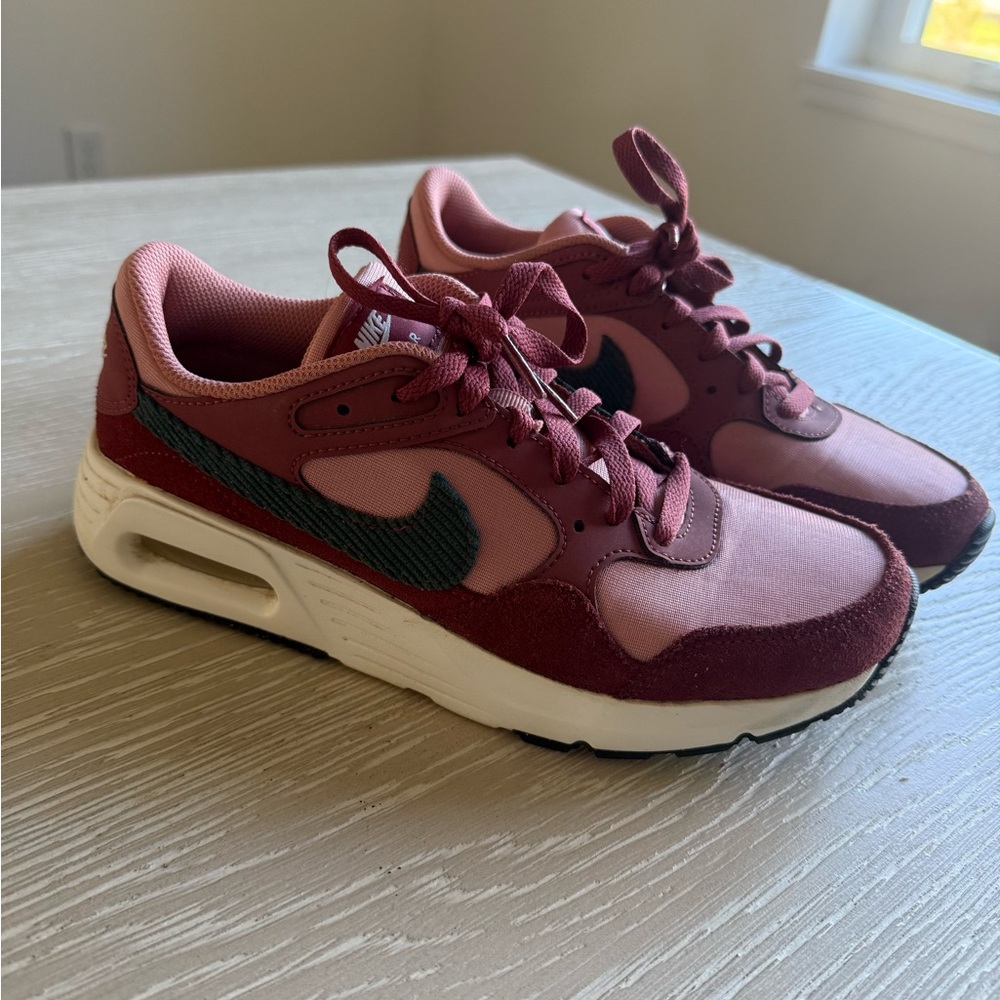 Nike Burgundy and Pink Athletic Shoes